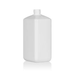 1000 ml fles Standard Square HDPE wit 28.410
