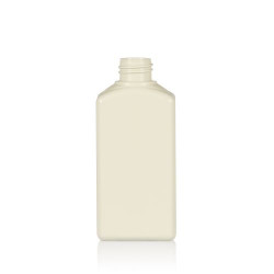250 ml fles Standard Square gerecycled HDPE ivoor 28.410