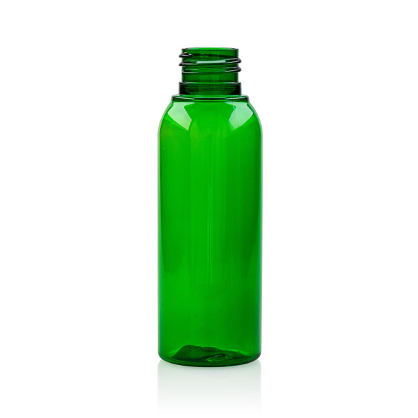 100 ml fles Basic Round PET groen 24.410