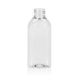 100 ml fles Basic Oval PET transparant 24.410