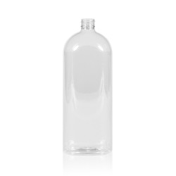 1000 ml fles Basic Oval PET transparant 28.410