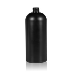 1000 ml fles Basic Round HDPE zwart 28.410