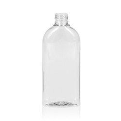 200 ml fles Basic Oval PET transparant 24.410