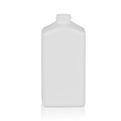 500 ml fles Standard Square geribbeld HDPE wit 28.410